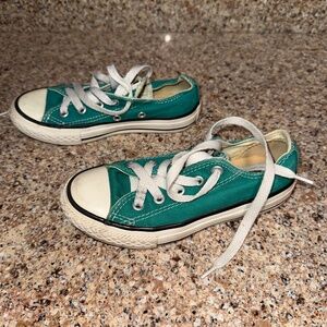 Kids Teal Converse Low Top